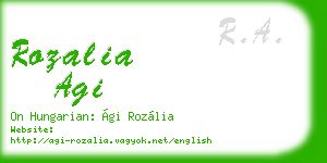 rozalia agi business card